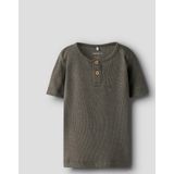 T-shirt - Gestreept - Ribgebreid - Biologisch Katoen - Regular Fit