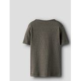 T-shirt - Gestreept - Ribgebreid - Biologisch Katoen - Regular Fit