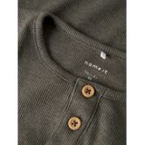 T-shirt - Gestreept - Ribgebreid - Biologisch Katoen - Regular Fit