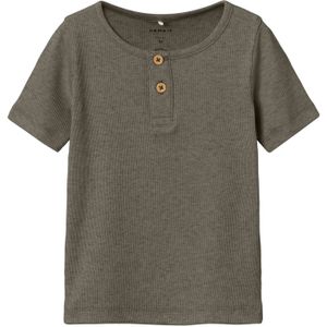 T-shirt - Gestreept - Ribgebreid - Biologisch Katoen - Regular Fit