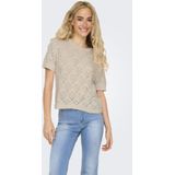 Gebreide Pullover - O-hals - Korte Mouwen - Knit Fit