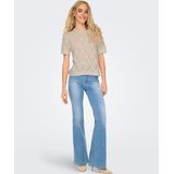 Gebreide Pullover - O-hals - Korte Mouwen - Knit Fit