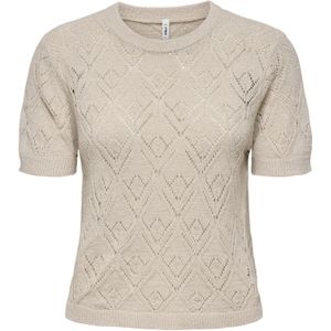 Gebreide Pullover - O-hals - Korte Mouwen - Knit Fit