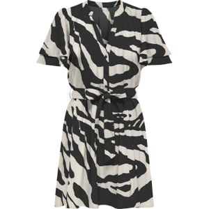 ONLY - Zomerjurk - Zwart - Korte Mouwen - Geweven Viscose