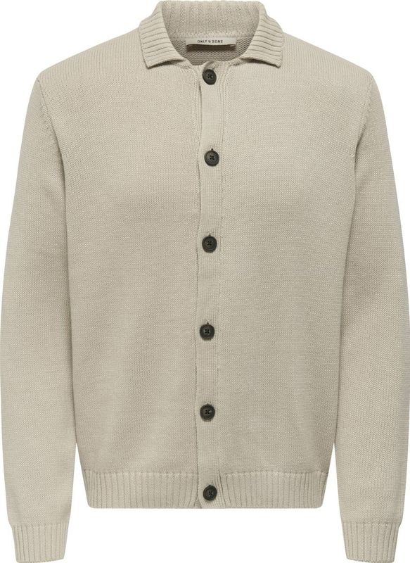 Onsjacob - Gebreid Vest - V-Hals - Lange Mouwen - Knoopsluiting - Regular Fit