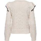Onlisolde - Gebreide Pullover - O-hals - Lange Mouwen - Regular Fit - Ruches en Parel Versiering