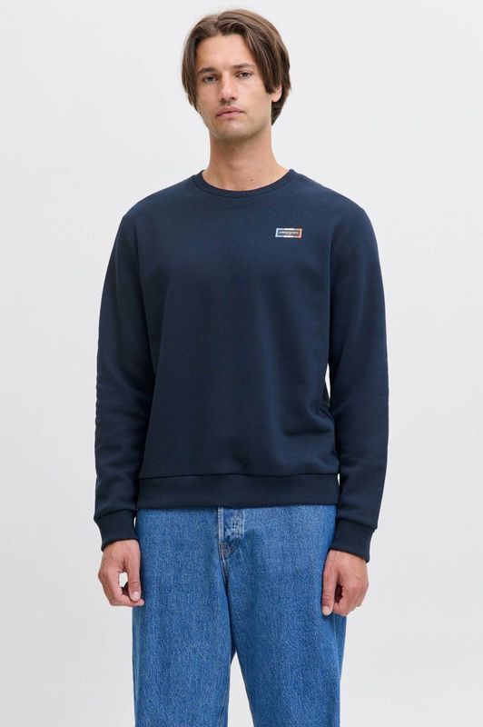 JJ REBEL - JREBDRUMMER - Sweater - Donkerblauw - Regular Pasvorm