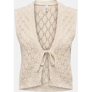 Only - Gilet - Ecru - 58% Gerecycled Katoen, 42% Polyester