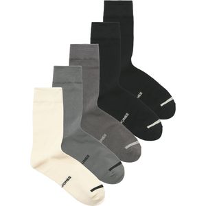 Jack & Jones - Jacdylan - Sokken - Zwart - Grijs - Crème - 5 Pack