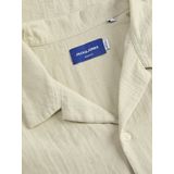 Jack & Jones Joreaster Resort Shirt - Beige - Korte Mouwen - Relaxte Pasvorm