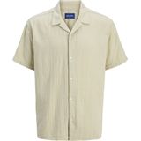 Jack & Jones Joreaster Resort Shirt - Beige - Korte Mouwen - Relaxte Pasvorm