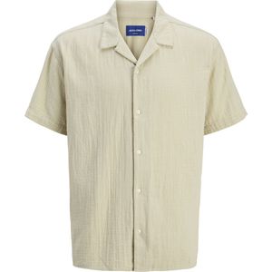 Jack & Jones Joreaster Resort Shirt - Beige - Korte Mouwen - Relaxte Pasvorm