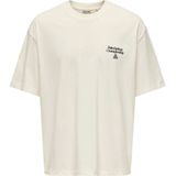 ONLY&SONS - ONSMILO PASADENA OVS SS TEE - Heren - T-shirt - Zwart - Katoen