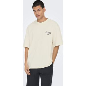 ONLY&SONS - ONSMILO PASADENA OVS SS TEE - Heren - T-shirt - Zwart - Katoen