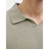 JACK & JONES Heren T-shirt Knit Split Neck - Tea Leaf