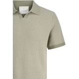 JACK & JONES Heren T-shirt Knit Split Neck - Tea Leaf