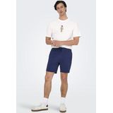 Only & Sons - Casual Korte Broek - Navy - 97% Biologisch Katoen
