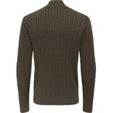 Onsloui - Gebreide Pullover - Ronde Hals - Lange Mouwen - Halve Ritssluiting - Regular Fit
