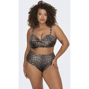 ONLY CARMAKOMA - CARSOPHIA - Bikinibroekje - Bruin/Beige - High Waist