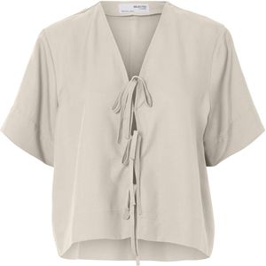 Selected Femme Blouse Natuk Boxy Tie - Wit - Dames