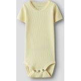 Romper - Korte Mouwen - Jersey - O-hals - Drukknoopsluiting - Kantdetail