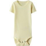 Romper - Korte Mouwen - Jersey - O-hals - Drukknoopsluiting - Kantdetail