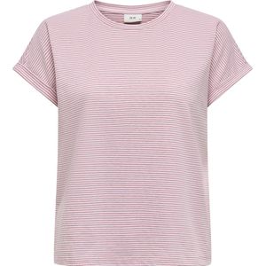 JDY - Regular Fit Top - O-hals - Korte Mouwen - Zwart - Katoen