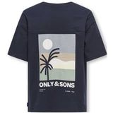 ONLY & SONS - OSJARTSY LIFE SS OVS B. PRINTED TEE JRS - T-shirt - Night Sky