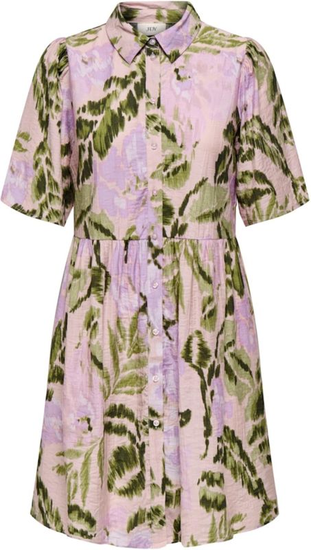 JDY - Jurk - Groen - Geweven Stof - Korte Mouwen - Regular Fit