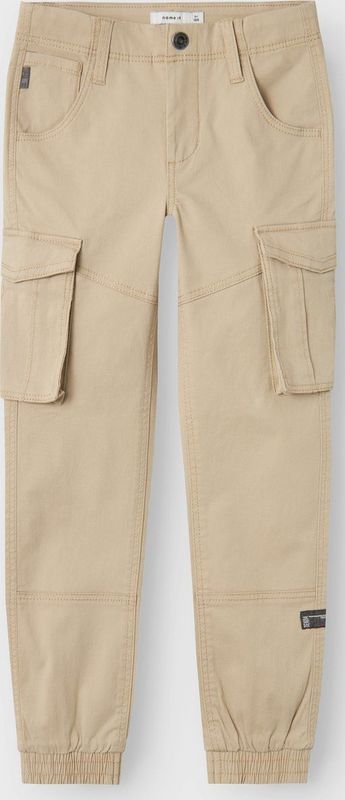 NAME IT - Cargo Broek - Camel Kleur - Katoen