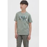 JACK & JONES - T-shirt - Blauw - Jersey - Korte Mouwen