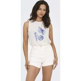 ONLY - ONLFREE - Top - Donkerblauw - Gevoerde Zoom, Ronde Hals, TENCEL™ Modal