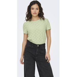 Jdy - Cathinka S/S JRS Noos - Tanktop - Rookgroen - Normale Pasvorm, Ronde Hals, Korte Mouwen