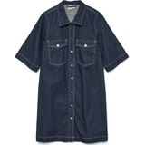 VERO MODA - VMFENJA - Denim Jurk - Mini - Dames - 2/4 Mouwen