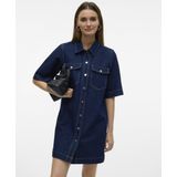 VERO MODA - VMFENJA - Denim Jurk - Mini - Dames - 2/4 Mouwen