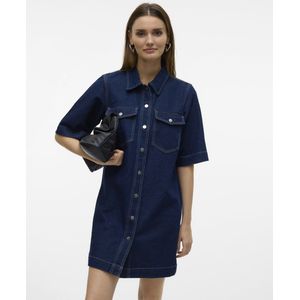 VERO MODA - VMFENJA - Denim Jurk - Mini - Dames - 2/4 Mouwen