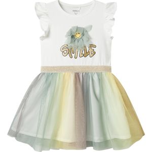 Name It - Shirtjurk - Korte Mouwen - Ronde Hals - Glinsterende Tailleband