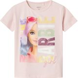NAME IT Shirt 'NMFALDA BARBIE'  lichtgroen / aubergine / rosa / wit