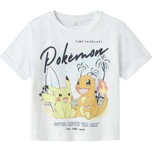 Name It - NMMMAGIL POKEMON NREG SS TOP BOX SKY - T-shirt - Bright White - Jersey