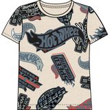Hot Wheels - T-shirt - Zwart - Jersey - All-Over Print