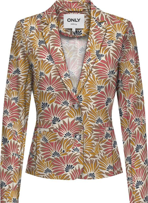 ONLY - Getailleerd Blazerjasje - Oranje - Viscose Materiaal