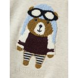 Sweater - Motiefprint - Sweatstof - Geribbelde Kraag - Lange Mouwen