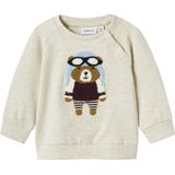 Sweater - Motiefprint - Sweatstof - Geribbelde Kraag - Lange Mouwen