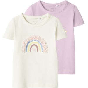 Name It - NbfFines - T-Shirt - Cloud Danseres/Light Lila - 2-pack