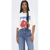 Only - Onlphoebe SS Top - Off-white - 100% Katoen