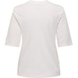 Only - Onlphoebe SS Top - Off-white - 100% Katoen