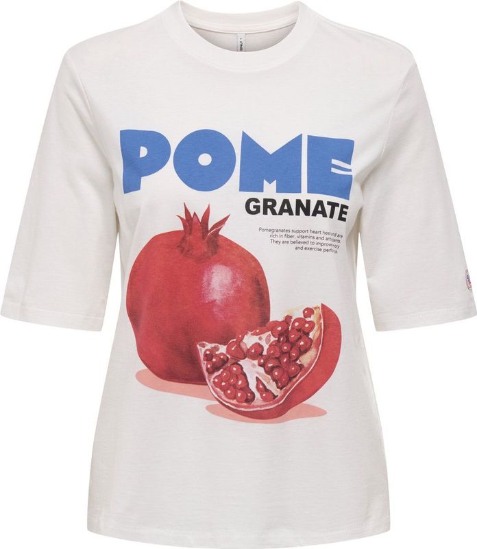 Only - Onlphoebe SS Top - Off-white - 100% Katoen