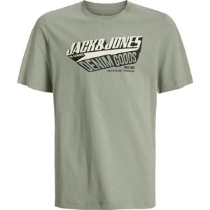 JACK&JONES - JJELOGO TEE SS ONECK 2 COL AW25 NOOS JNR - T-shirt - Groen - Jongens