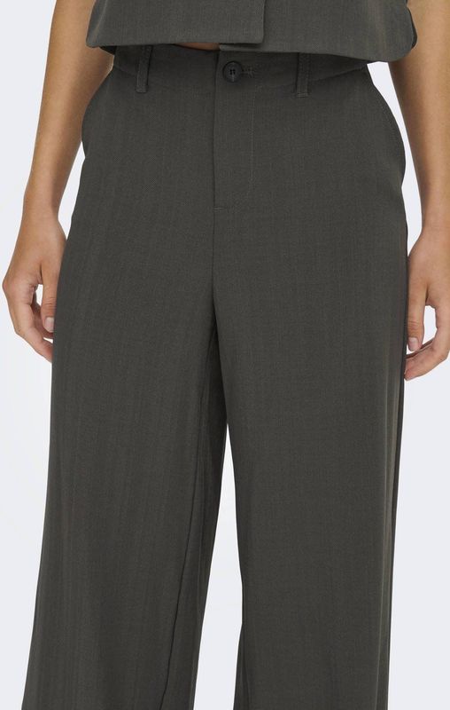 ONLY - ONLMATEO - Wide Leg Broek - Groen - Regular Waist