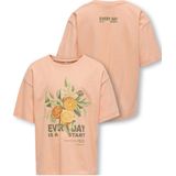 KIDS ONLY GIRL - T-shirt - Zalmroze - Korte Mouwen - 100% Katoen